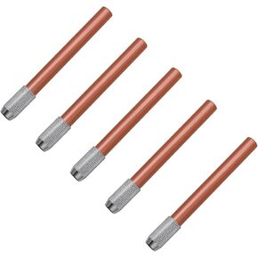 5 Pcs Pencil Extenders Pencil Lengthener Color Aluminum Pen Lengthener Holder Pencil Lengthener Pencil Extender Holde, Black in Kuwait
