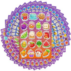 Punny Reward Stickers for Kids & Teachers – 800 Cute Food-Pun Stickers, 40 Unique Designs, 40 Sheets, Classroom Incentives for Homework, Behavior Charts, Homeschool Rewards – Mochi Momo in Saudi Arabia