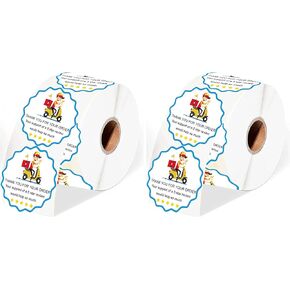 500 Pcs 2 Inch 5 Star Review Delivery Labels Thank You for Your Order Stickers - Food Delivery Tamper Evident Sealed for Freshness Labels Stickers for Food Package in Kuwait