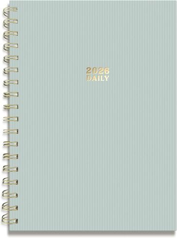 Sweetzer & Orange 2026 Planner – 6" x 8.25" Dated Daily, Weekly & Monthly Calendar Planner – January to December 2026 – Eucalyptus Design with Motivational Stickers, Gold Spiral & Sturdy Paper in Saudi Arabia
