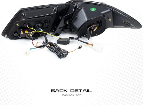 مصابيح خلفية LED لتجميل الوجه من Inginuity time لسيارة Lexus ES350 ES330 2006-2012 مصابيح خلفية سوداء مجموعة استبدال مجموعة إشارة متتابعة للرسوم المتحركة in Kuwait