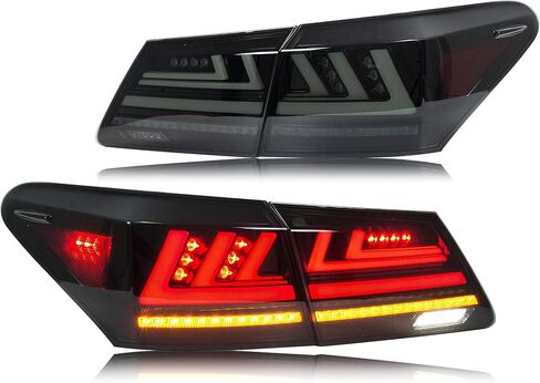 مصابيح خلفية LED لتجميل الوجه من Inginuity time لسيارة Lexus ES350 ES330 2006-2012 مصابيح خلفية سوداء مجموعة استبدال مجموعة إشارة متتابعة للرسوم المتحركة in Kuwait