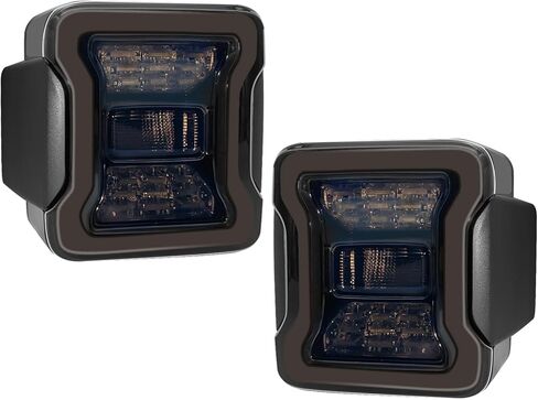 مصابيح خلفية LED تناسب 2007-2018 Wrangler JK JKU، تصميم على شكل نفق، تشغيل، فرامل، إشارة الانعطاف، عدسات مدخنة للضوء العكسي in Kuwait