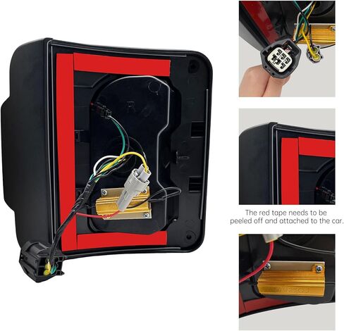 مصابيح خلفية LED تناسب 2007-2018 Wrangler JK JKU، تصميم على شكل نفق، تشغيل، فرامل، إشارة الانعطاف، عدسات مدخنة للضوء العكسي in Kuwait