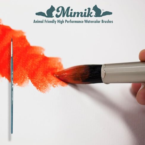Creative Mark Mimik Professional Watercolor Brushes - Round # 8 - Synthetic Squirrel Hair - Natural Bristle Artist Brushes for Watercolors, Gouache & Acrylics in Saudi Arabia