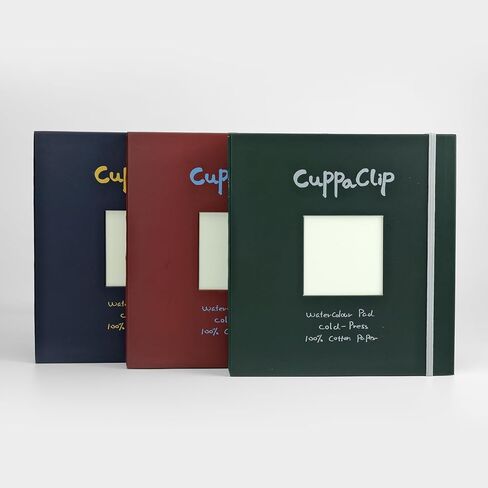 CuppaClip ألوان مائية ورقة غطاء الوسادة التوضيح لب القطن الخالص الضغط البارد 300GSM كتاب ألوان مائية خالية من الأحماض (الأزرق الداكن) in Kuwait