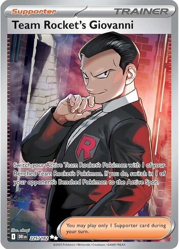 Pokemon - Team Rocket’s Giovanni 225/182 – Destined Rivals – Full Art – Ultra Rare – Foil Pokemon Card in Saudi Arabia