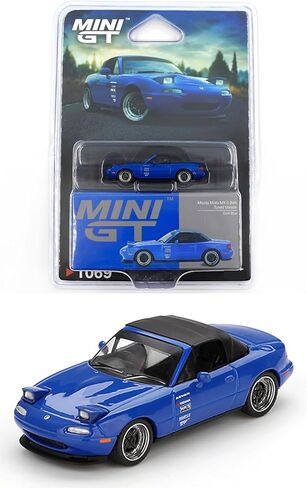 Diecast Model Car Compatible with Mini GT Mazda Miata MX-5 (NA) Tuned Version Dark Blue Limited Edition 1/64 MGT01069 in Saudi Arabia