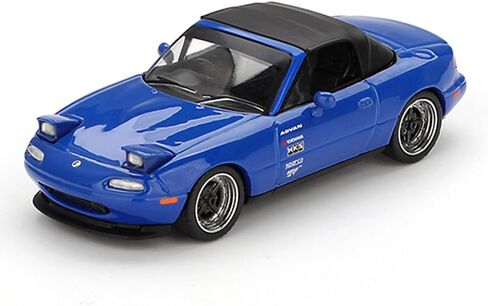 Diecast Model Car Compatible with Mini GT Mazda Miata MX-5 (NA) Tuned Version Dark Blue Limited Edition 1/64 MGT01069 in Saudi Arabia