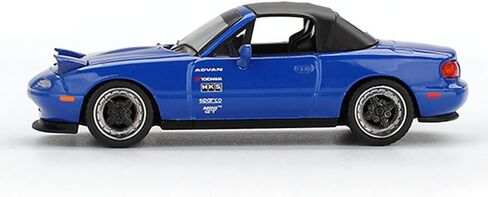Diecast Model Car Compatible with Mini GT Mazda Miata MX-5 (NA) Tuned Version Dark Blue Limited Edition 1/64 MGT01069 in Saudi Arabia