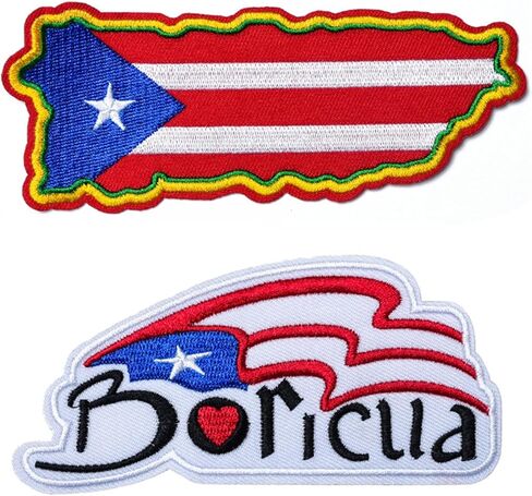 5 Pieces Puerto Rico, PR Letter Embroidered Sew on Iron on Fabric Repair Patches in Saudi Arabia