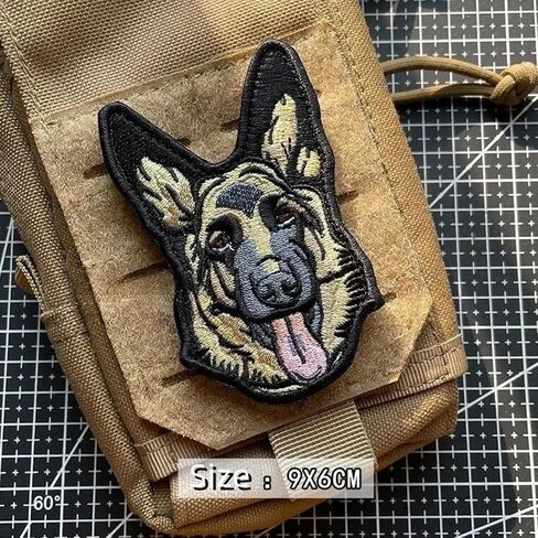 German Shepherd Morale Tactical Patch Embroidery Patches Hook and Loop for DIY Crafts Hats Clothes Backpacks in Saudi Arabia
