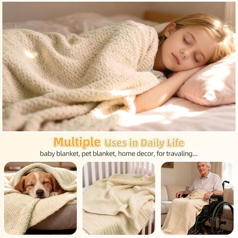 Aeelike Blanket Crochet Kit for Beginners, Easy Crochet Blanket Kit with Soft Chenille Yarns Detailed Instruction Crocheting Accessories Complete Beginners Crocheting Kits, Khaki in Saudi Arabia