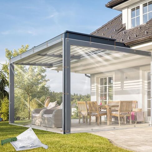 Clear Tarps Heavy Duty Waterproof 5x7 FT, 14Mil Thickened Vinyl Heavy Duty Tarp with Grommets, Reinforced Edges Tear Resistant Waterproof Tarp for Outdoors Porch Chicken Coop Greenhouse Cover in Saudi Arabia