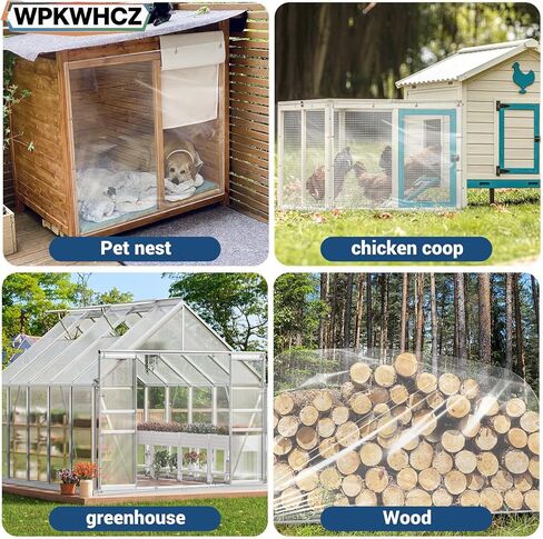 Clear Tarps Heavy Duty Waterproof 5x7 FT, 14Mil Thickened Vinyl Heavy Duty Tarp with Grommets, Reinforced Edges Tear Resistant Waterproof Tarp for Outdoors Porch Chicken Coop Greenhouse Cover in Saudi Arabia