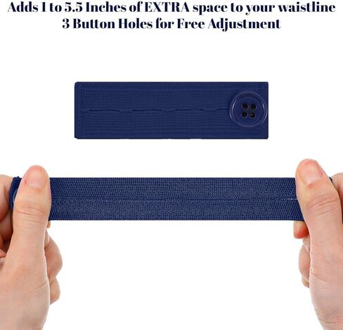 6 Pcs Adjustable Button Extenders for Jeans, Elastic Maternity Pants Extender for Women, Men, Pregnant Women, 3 Button Holes Pregnancy Pants Extender, Versatile Waistband Extenders for Pregnancy Jeans in Saudi Arabia