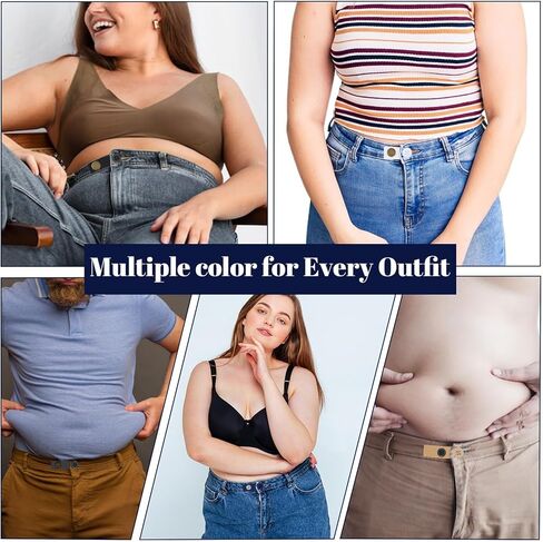 6 Pcs Adjustable Button Extenders for Jeans, Elastic Maternity Pants Extender for Women, Men, Pregnant Women, 3 Button Holes Pregnancy Pants Extender, Versatile Waistband Extenders for Pregnancy Jeans in Saudi Arabia