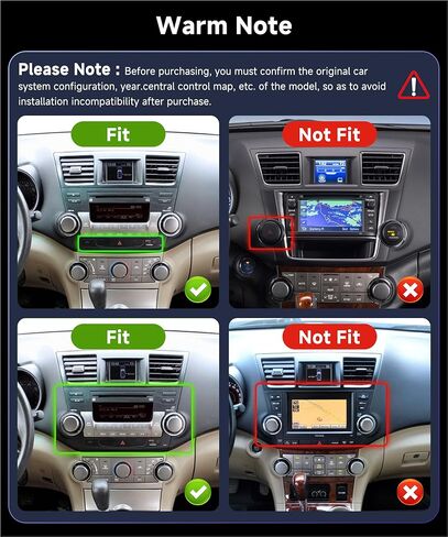 10.1" HD 2.5D IPS Touch Screen Bluetooth Car Radio for 2009-2014 Toyota Highlander with Wireless CarPlay Android Auto Mirrorlink, Podofo Android Stereo with GPS WiFi HiFi Audio 16 EQ Rear Camera in Saudi Arabia
