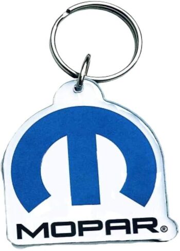 Mopar Keychain 3-Pack – Vintage Yellow, Classic Red/White/Blue Pentastar, and Blue Omega M Logos – Acrylic Key Ring Set for Car Enthusiasts – Officially Licensed – Made in USA in Saudi Arabia