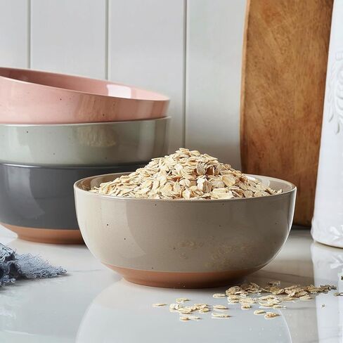 مجموعة أوعية سيراميك كبيرة ملونة من موراندي مكونة من 4 أوعية حبوب بسعة 30 أونصة، مجموعة أوعية شوربة للمطبخ، أوعية شوفان السلطة، أوعية تقديم المكسرات والمعكرونة والحساء والرامين والفواكه وغسالة الأطباق والميكروويف in Kuwait