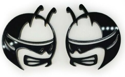 Pair BEE Head Emblems fits Challenger Charger Fender Badge (Matte Black) in Saudi Arabia