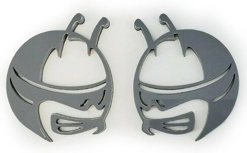 Pair BEE Head Emblems fits Challenger Charger Fender Badge (Matte Black) in Saudi Arabia
