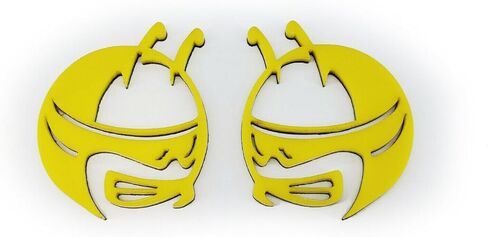 Pair BEE Head Emblems fits Challenger Charger Fender Badge (Matte Black) in Saudi Arabia