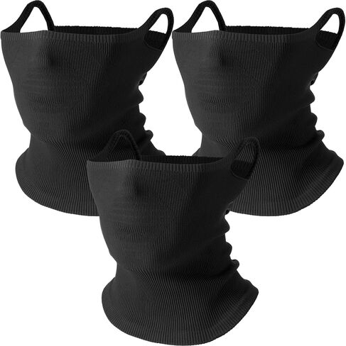Cuffbow 3-pack Ear-hook Face Mask & Neck Warmer, Half Ski Mask for Windproof Thermal Neck Good for Outdoor Activities in Saudi Arabia