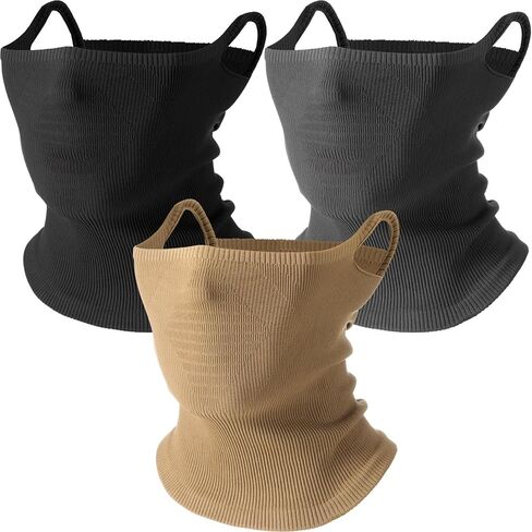 Cuffbow 3-pack Ear-hook Face Mask & Neck Warmer, Half Ski Mask for Windproof Thermal Neck Good for Outdoor Activities in Kuwait