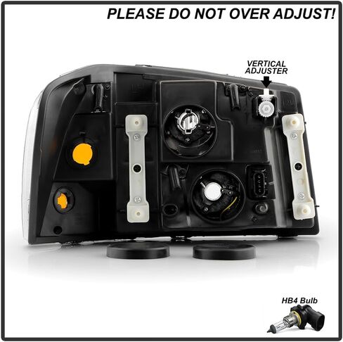 ACANII - For 2002-2009 GMC Envoy 02-06 XL 04-05 XUV Black Housing Headlights Headlamps Replacement Driver & Passenger in Saudi Arabia