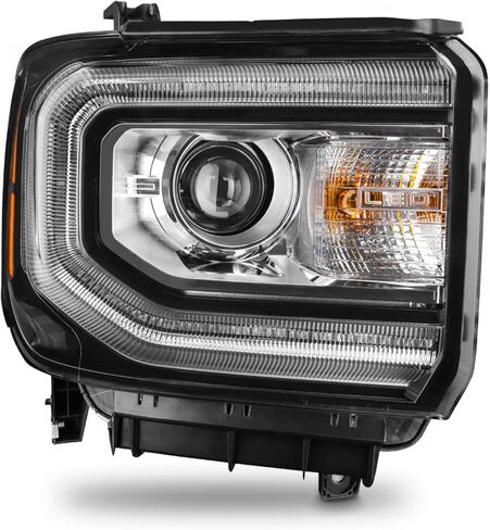 AKKON - Fit 2016-2019 GMC Sierra [HID/Xenon Model] w/LED DRL Projector Headlights Lamps OE Style Right Passenger in Saudi Arabia