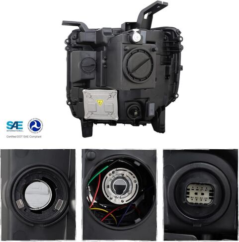 AKKON - Fit 2016-2019 GMC Sierra [HID/Xenon Model] w/LED DRL Projector Headlights Lamps OE Style Right Passenger in Saudi Arabia
