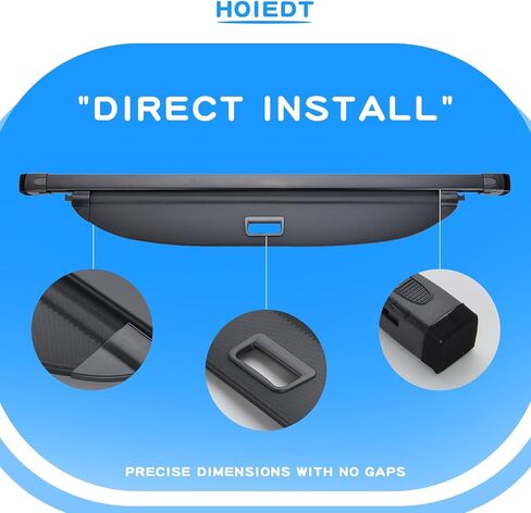 غطاء صندوق الأمتعة متوافق مع Hyundai Santa Fe 2019-2023 غطاء خلفي آمن للأمتعة قابل للسحب مقاوم للماء وحماية الخصوصية للأشعة فوق البنفسجية in Kuwait