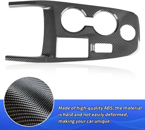Car Center Console Gear Shift Panel Trim Cover Only for 2021-2026 Nissan Rogue SV/Rock Creek/SL/Platinum [Not for Nissan Rogue S] Auto Interior Decorations Accessories Carbon Fiber Style Kit in Saudi Arabia