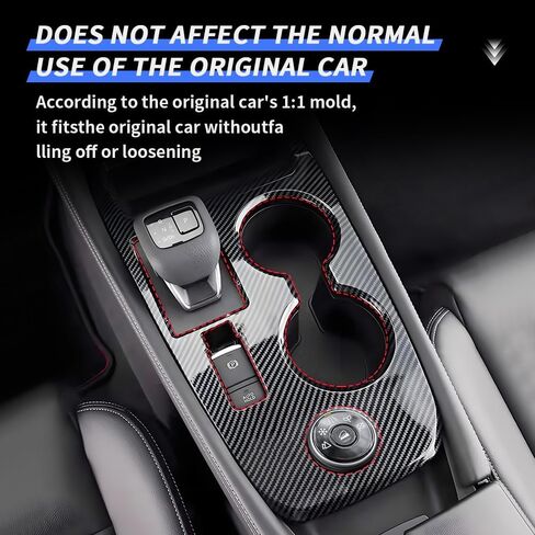 Car Center Console Gear Shift Panel Trim Cover Only for 2021-2026 Nissan Rogue SV/Rock Creek/SL/Platinum [Not for Nissan Rogue S] Auto Interior Decorations Accessories Carbon Fiber Style Kit in Saudi Arabia