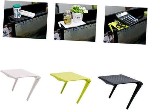Computer Accessories for Desk White Monitor Riser Lcd Display Shelf Screen Storage Bracket Desk Organization in Saudi Arabia