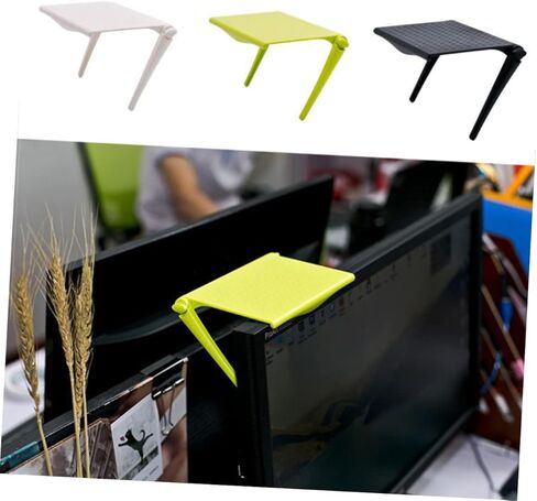 Computer Accessories for Desk White Monitor Riser Lcd Display Shelf Screen Storage Bracket Desk Organization in Saudi Arabia