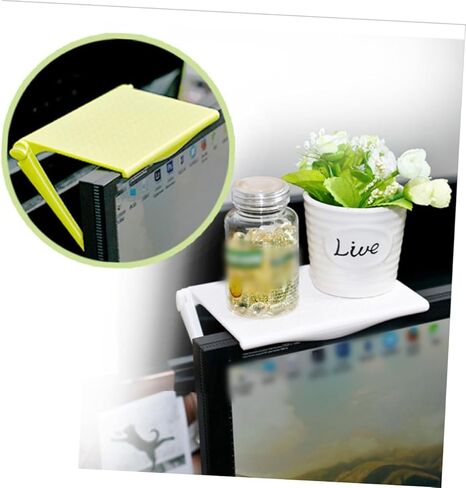 Computer Accessories for Desk White Monitor Riser Lcd Display Shelf Screen Storage Bracket Desk Organization in Saudi Arabia
