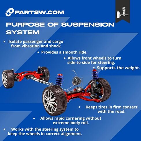 PartsW - 6 Pc Front Suspension Kit for Dodge Ram 1500 1994 1995 1996 1997 1998 1999 RWD Upper & Lower Ball Joints + Sway Bars in Saudi Arabia