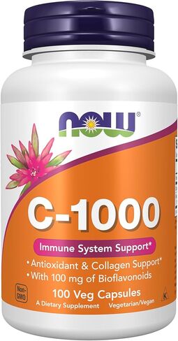 NOW Supplements, Vitamin C-1,000 with Rose HIPS & Bioflavonoids, Antioxidant Protection*, 30 Veg Capsules in Saudi Arabia