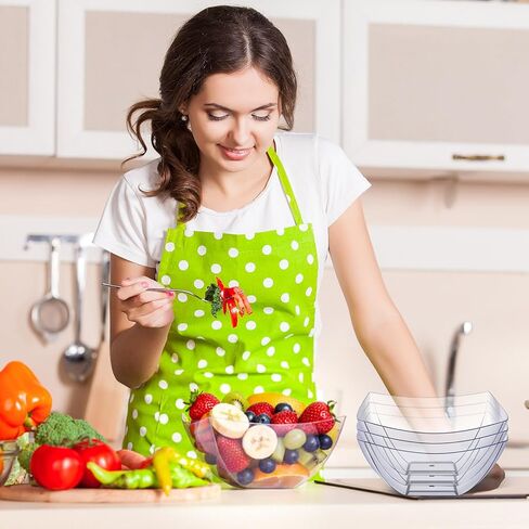 50 قطعة من أوعية تقديم الطعام البلاستيكية المربعة للاستعمال مرة واحدة، أوعية سلطة الوجبات الخفيفة، أوعية الحفلات الصغيرة، أوعية حلوى التاكو، أطباق تقديم شرائح البوفيه، الفاكهة (شفاف، 8 أونصة) in Kuwait