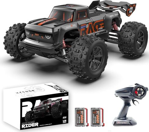 Remote Control Car, 1/16 RC Car, 40 KM/H High Speed Remote Control Truck, 4X4 All Terrain Off-Road RC Truck, IPX4 Waterproof Monstertruck, 2.4GHz RC Buggy, 2 Batteries in Saudi Arabia