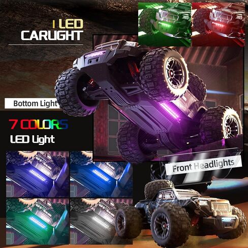 Remote Control Car, 1/16 RC Car, 40 KM/H High Speed Remote Control Truck, 4X4 All Terrain Off-Road RC Truck, IPX4 Waterproof Monstertruck, 2.4GHz RC Buggy, 2 Batteries in Saudi Arabia