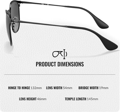 نظارات شمسية Ray-Ban RB3539 ERIKA معدنية مستقطبة على شكل فانتوس مع مجموعة أدوات النظارات - وسادات أنف قابلة للتعديل - نظارات شمسية كلاسيكية مثالية للارتداء الرسمي والعادي in Kuwait