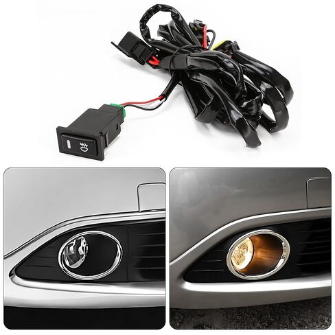 Fog Light Wiring Kit LED Switch 12V Universal Car On/Off Harness Relay Lamp for Car Auto Truck Road Socket Wire Connector with 40A Fuse in Saudi Arabia
