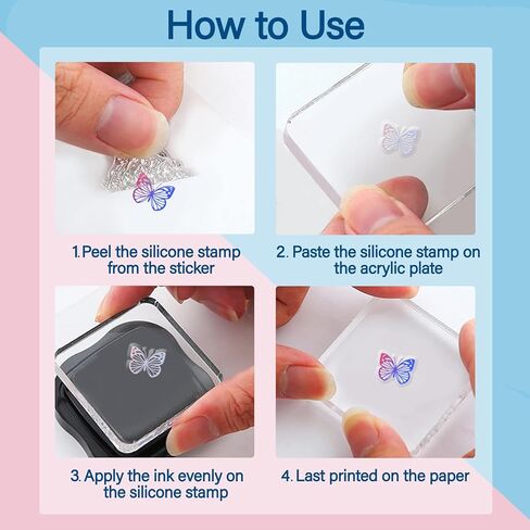 4Pcs 4 Styles PVC Plastic Clear Stamps, Flower Pattern Silicone Stamp, Plant Themed Silicone Transparent Rubber Stamp for DIY Scrapbooking Photo Album Decorative Cards Making, 2.17x2.17inch in Saudi Arabia