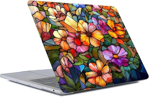 for MacBook Pro 16 Inch Case,Clear 2019 Version A2141 Plastic Hard Shell Computer Case 3D Stained Glass White Horse Pattern in Saudi Arabia