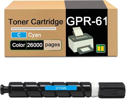 استبدال خرطوشة الحبر لطابعة GPR-61 GPR61 المتوافقة مع Canon ImageRUNNER Advance DX C5840i C5850i C5860i C5870i، إنتاجية عالية 26000 صفحة، مع رقاقة (سماوي) in Kuwait