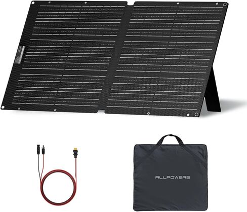 ALLPOWERS SP033 200W Portable Solar Panel 36V Foldable Solar Panel Kit Waterproof IP66 Portable Solar Charger for RV Marine Laptops Solar Generator Van Camping Off-Grid Emergency in Kuwait