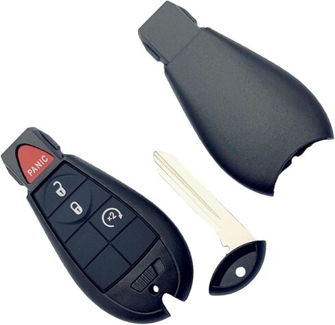 استبدال غطاء مفتاح فوب لسيارة جيب/كرايسلر/2008-2015 دودج رام 1500 2500 3500 شاحنة 4 أزرار دخول السيارة بدون مفتاح للتحكم عن بعد غطاء حافظة مفتاح فوب (4 أزرار-B) in Kuwait